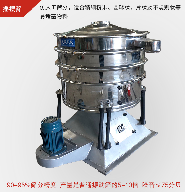 搖擺篩仿照人工篩分，可滿足高精度、高產量篩分要求