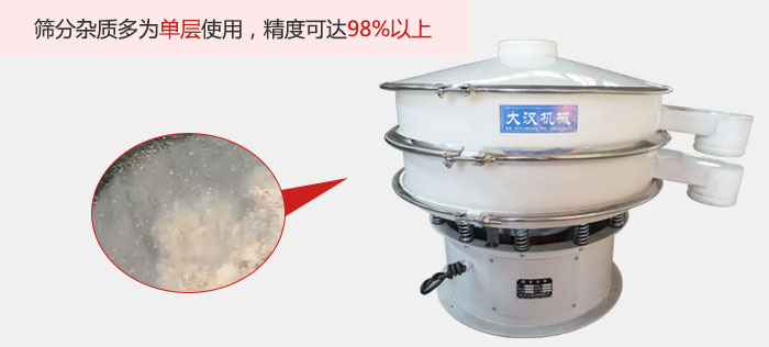 塑料振動(dòng)篩篩分雜質(zhì)多用與單層篩網(wǎng)使用。
