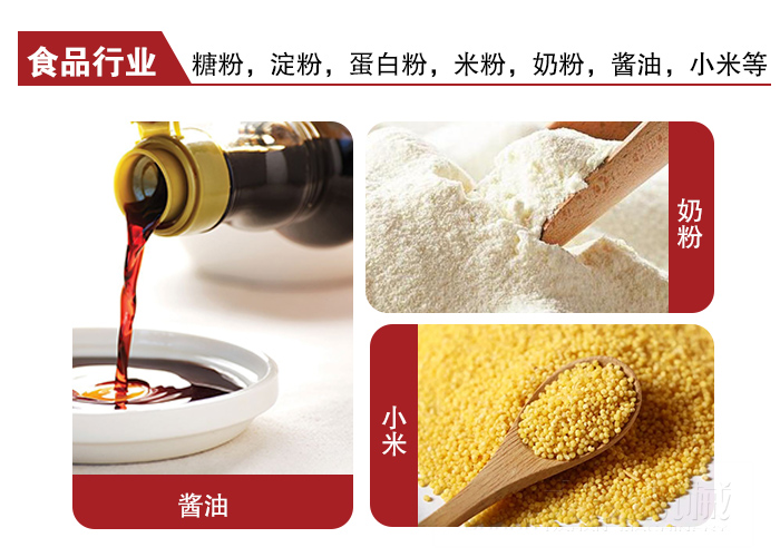 全不銹鋼食品振動篩可用于糖粉，小米，淀粉，蛋白粉，米粉，奶粉，醬油等物料