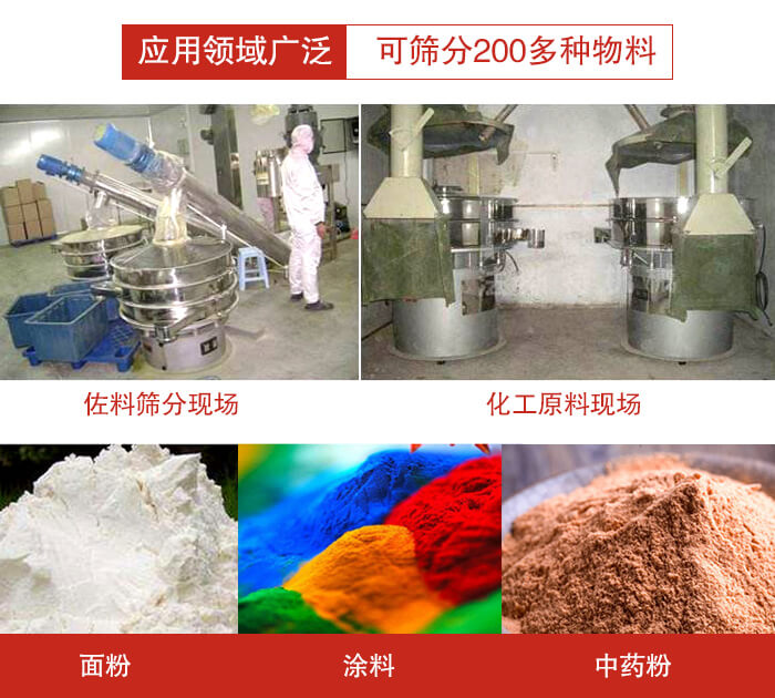 不銹鋼振動篩應用領域廣泛可篩分200多種物料。